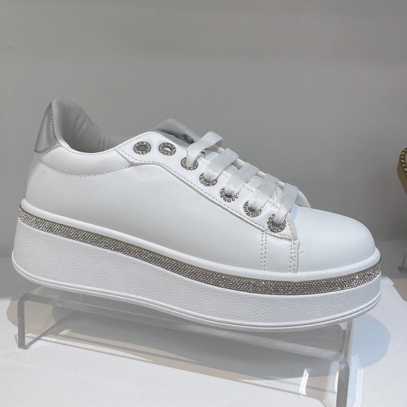 Women Platform High Heel Fashion Sneakers Walking Lace Up Stylish Sneakers3015 - Picture 1 of 5
